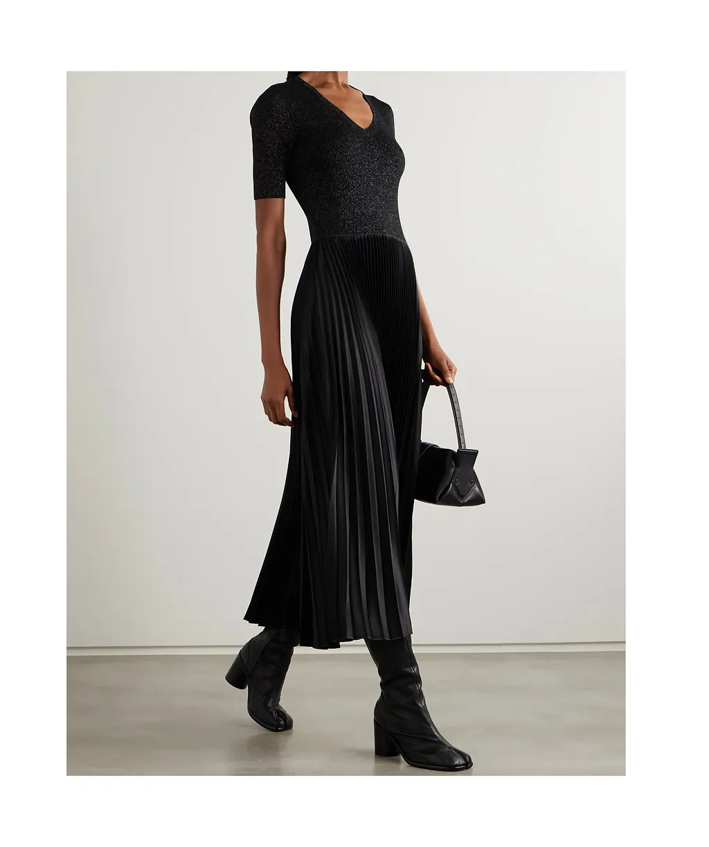 Short Sleeve Pleated Dress
