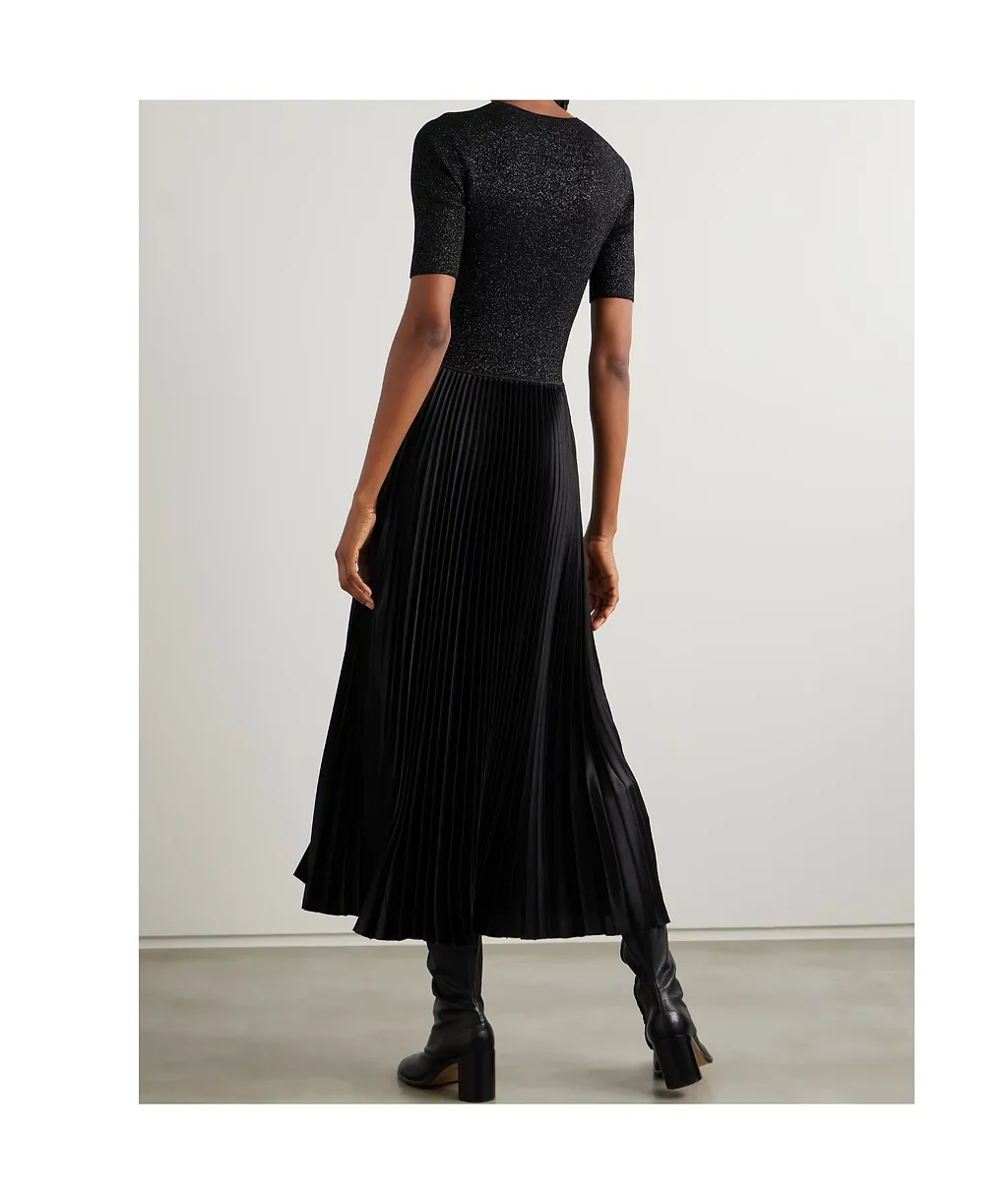 Short Sleeve Pleated Dress