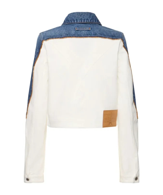 Single-Breasted Button-Up Denim Jacket