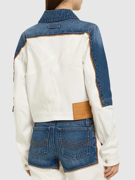 Single-Breasted Button-Up Denim Jacket