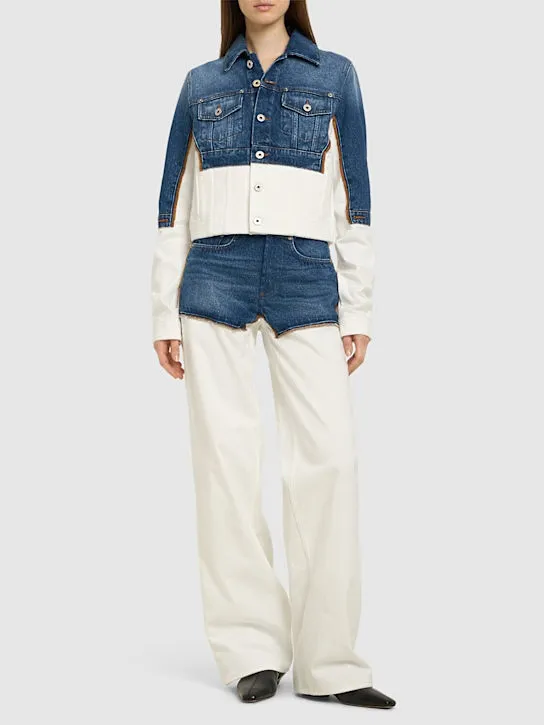 Single-Breasted Button-Up Denim Jacket