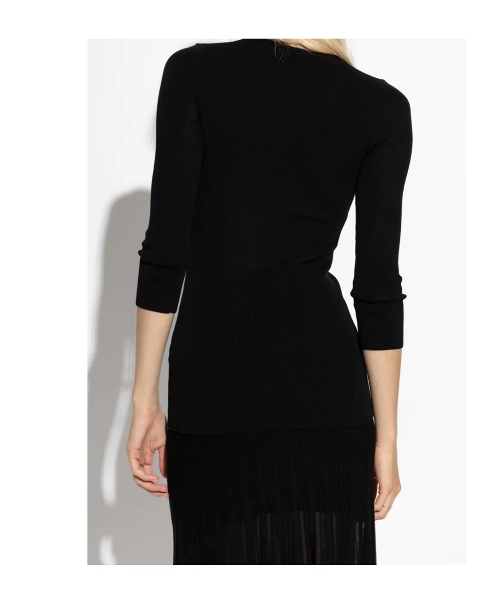 Ribbed V-Neck Top