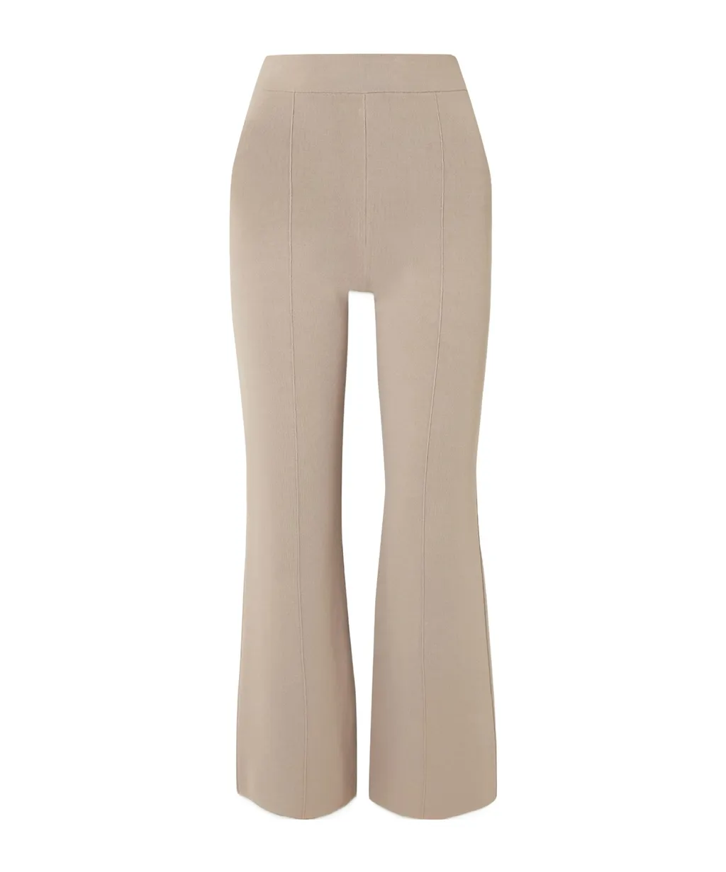 Stretch-Knit Flared Track Pants