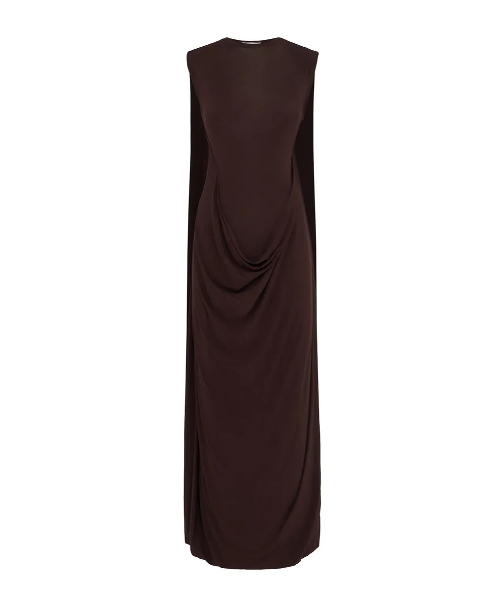 Stretch Viscose Double-Layer Long Dress