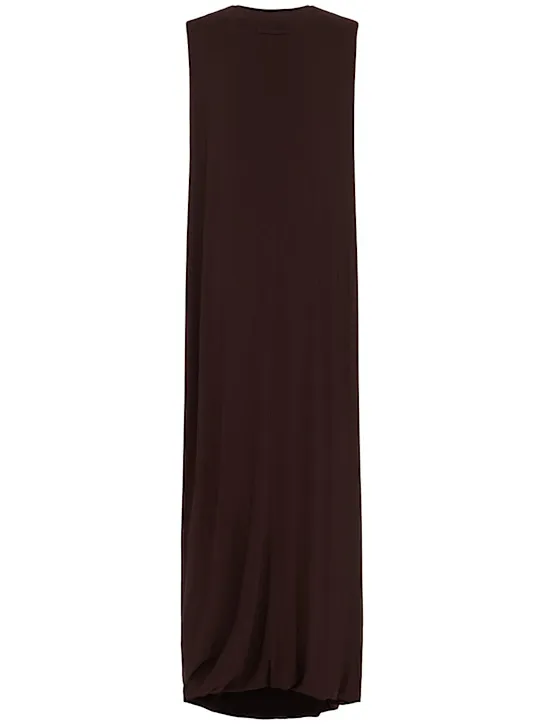 Stretch Viscose Double-Layer Long Dress