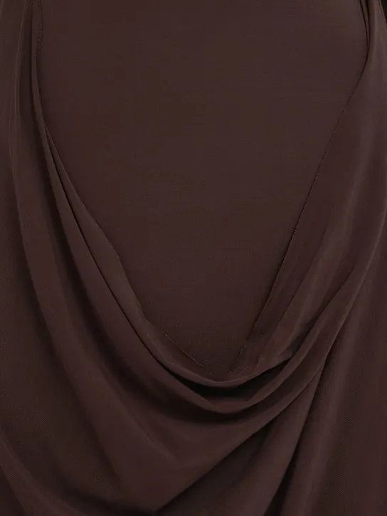 Stretch Viscose Double-Layer Long Dress
