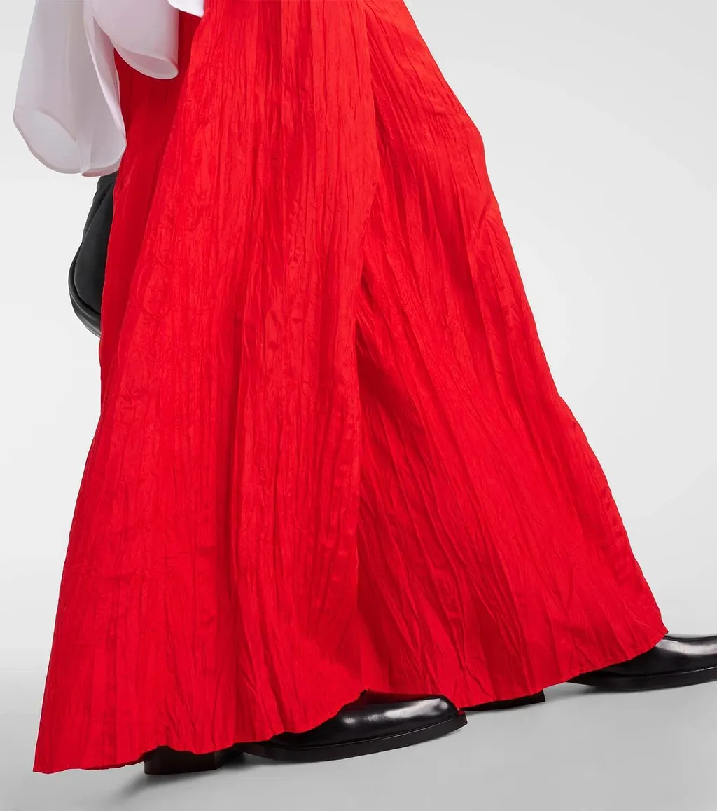 Thoresby Pleated Wide-Leg Track Pants