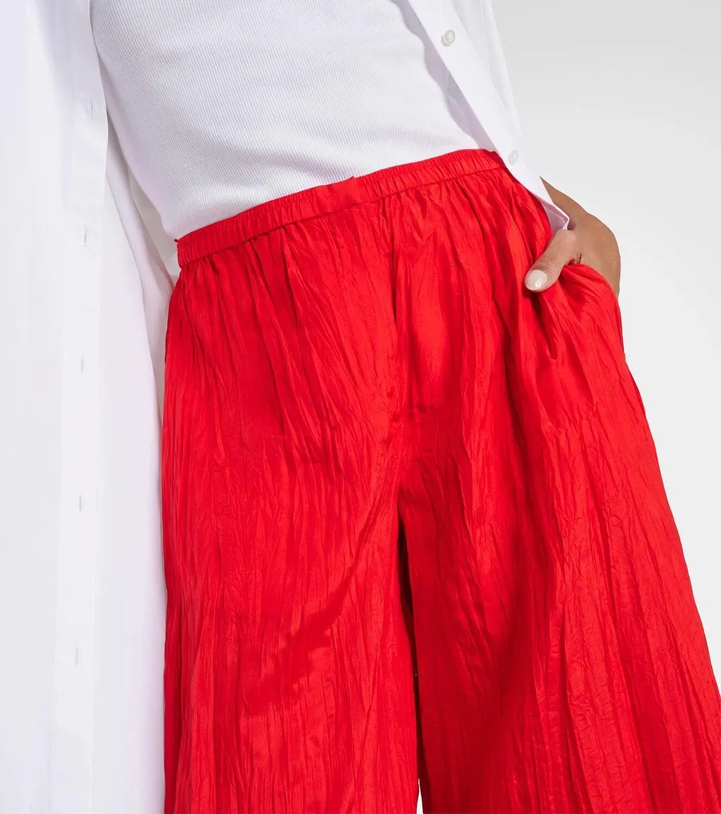 Thoresby Pleated Wide-Leg Track Pants