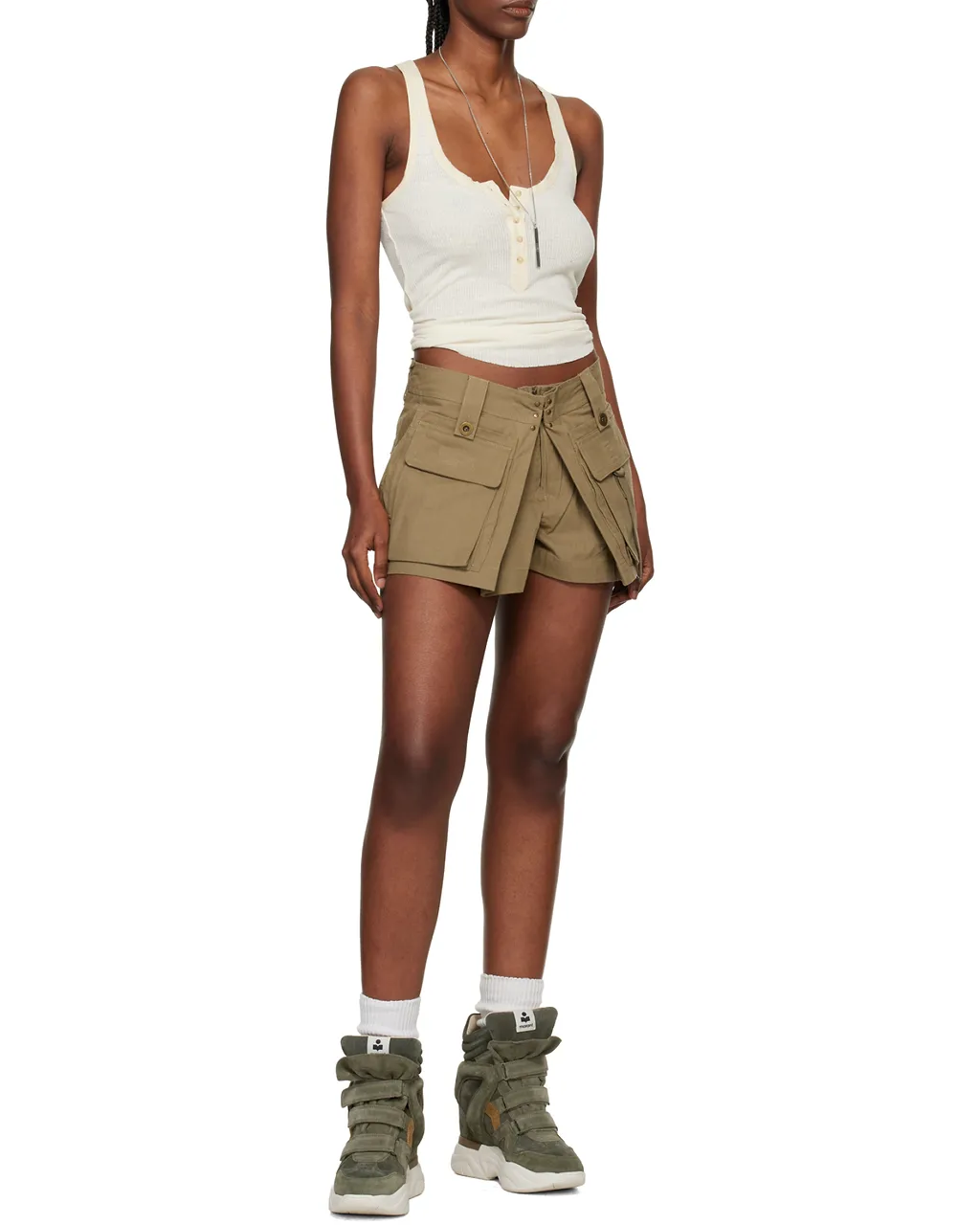 Isabel Marant Balskee Velcro High-Top Sneakers