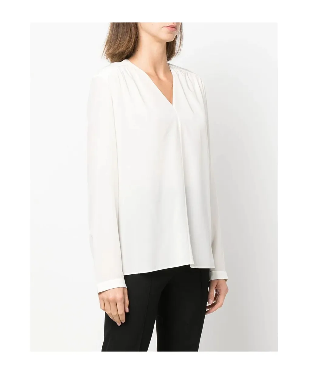 V-Neck Silk Blouse