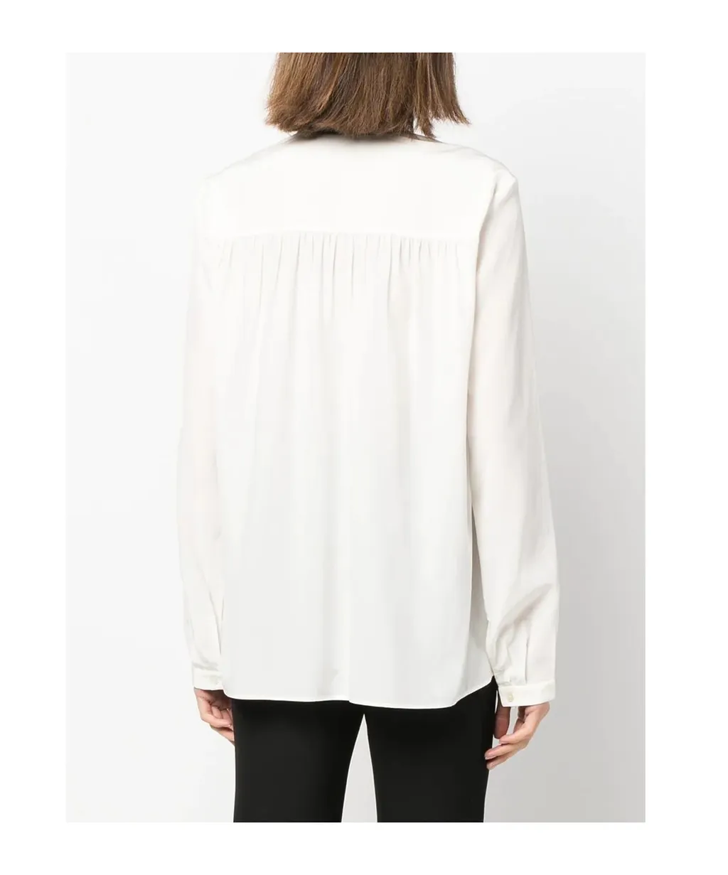 V-Neck Silk Blouse