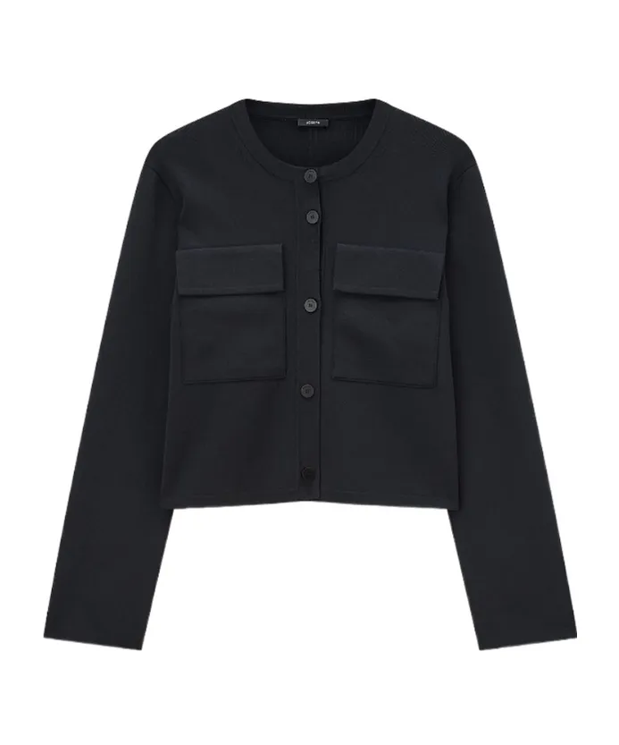 Viscose Knit Stretch Cardigan Jacket