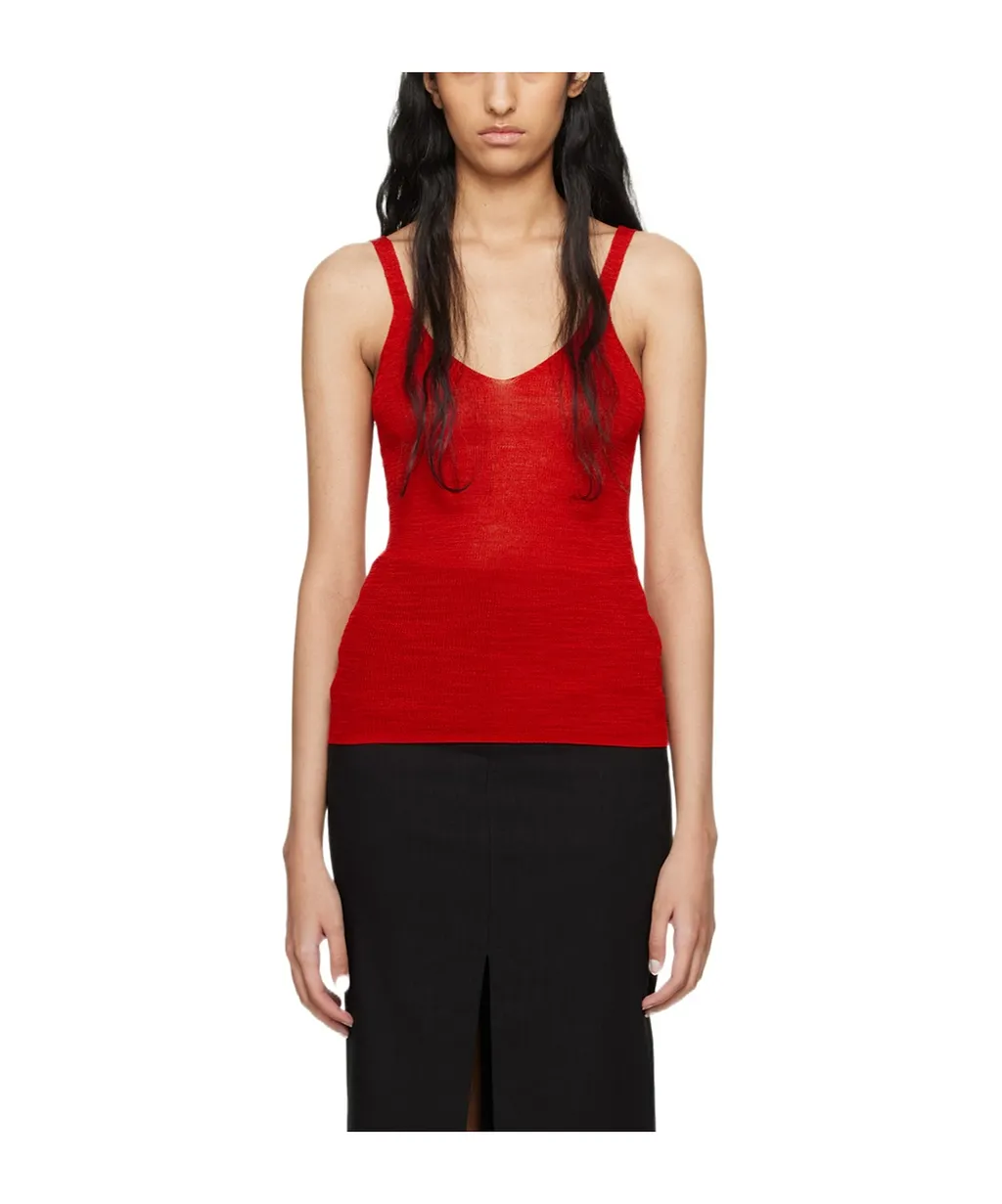 Scoop-Neck Sleeveless Top