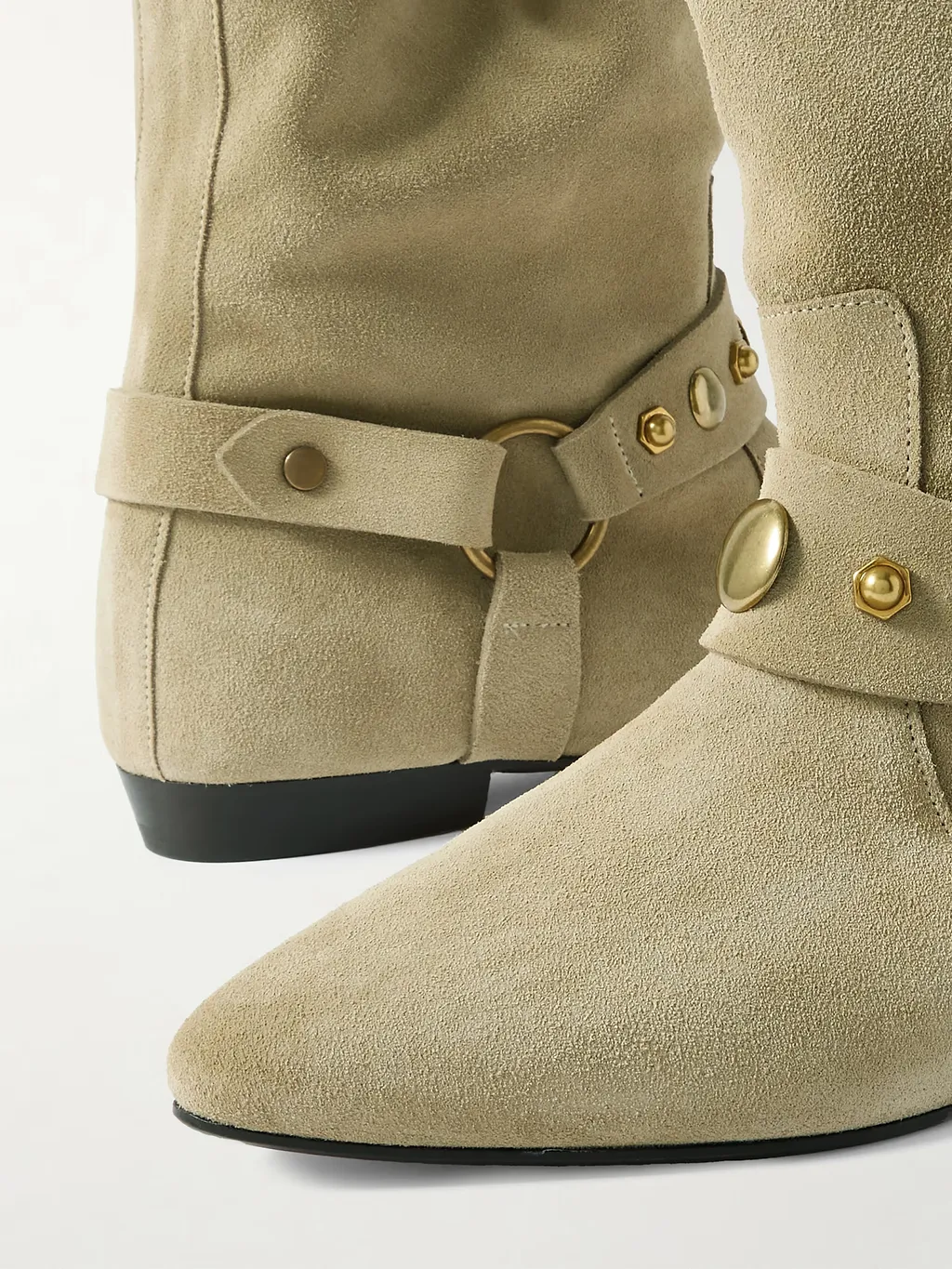 Stania Studded Suede Ankle Boots