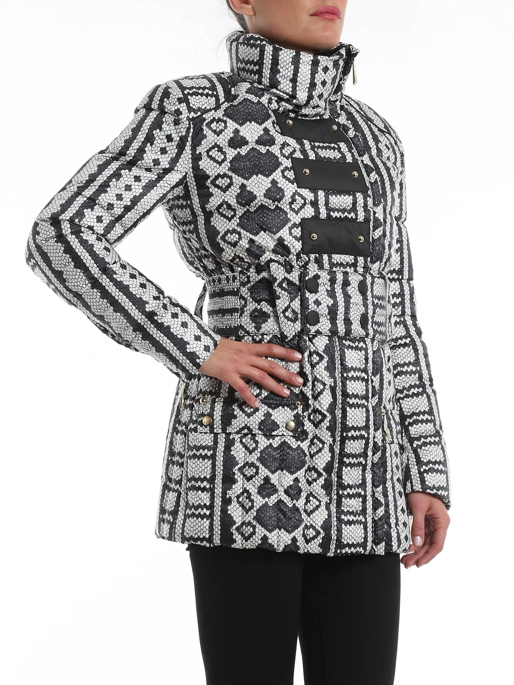 Snake Print Down Jacket
