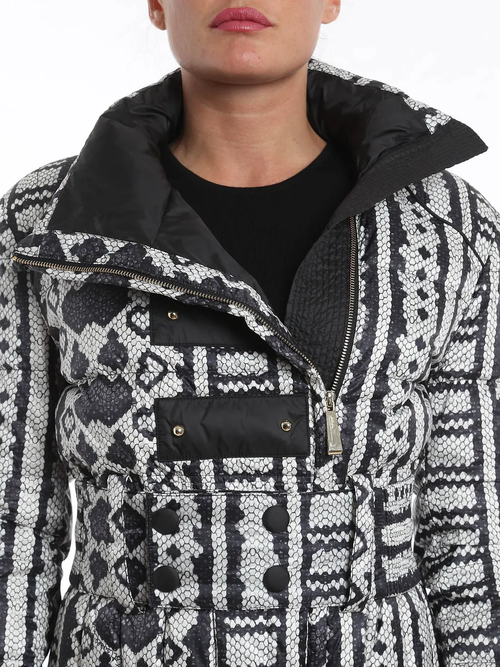 Snake Print Down Jacket
