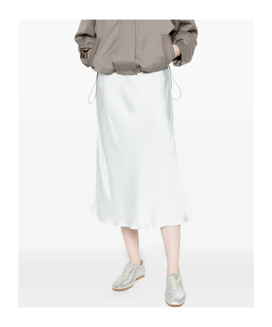Elasticated-Waistband Midi Skirt