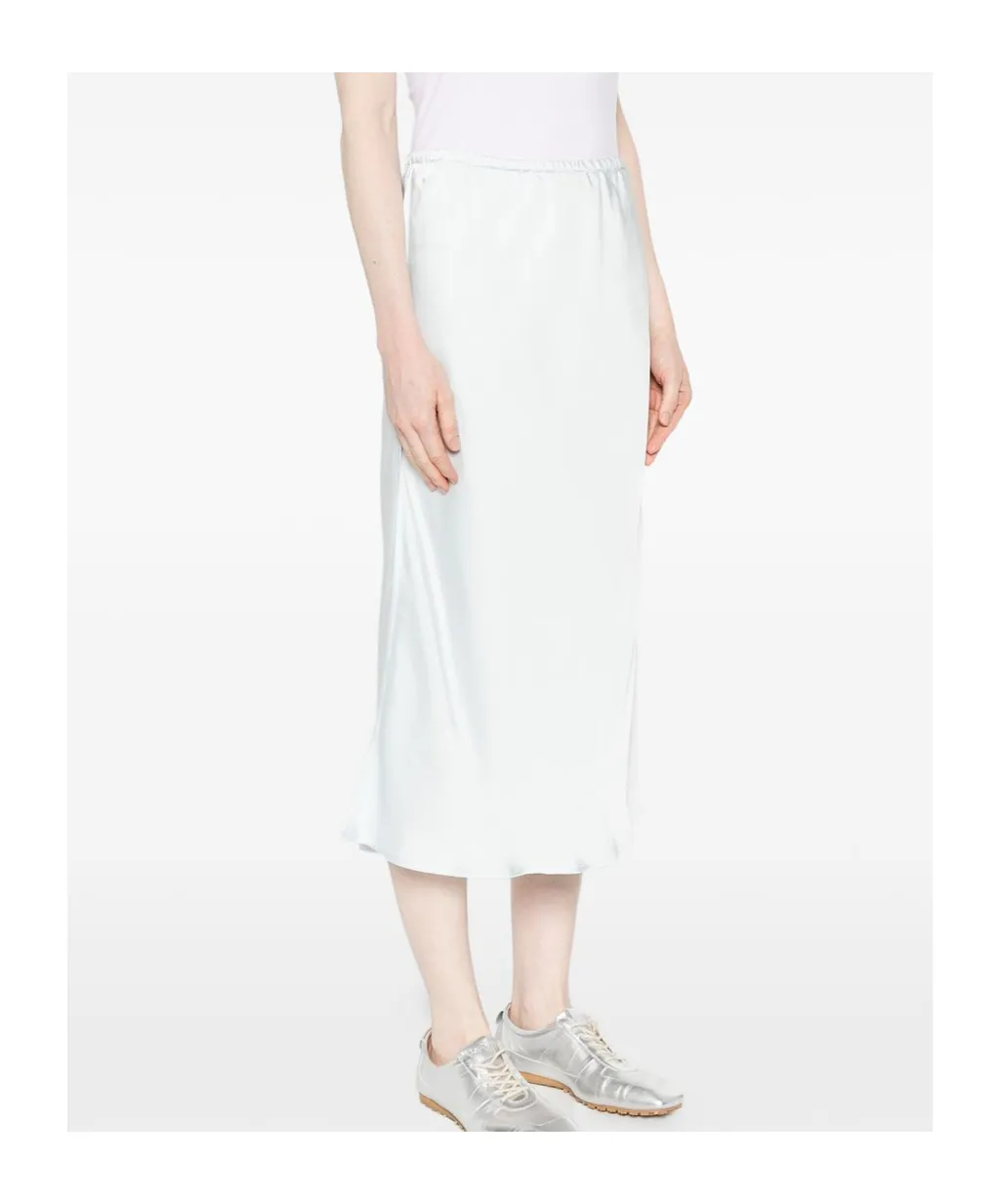Elasticated-Waistband Midi Skirt