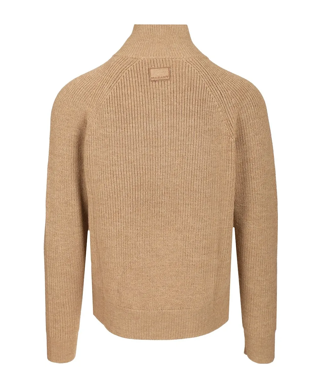 Isabel Marant High-Neck Zipped Knit Cardigan