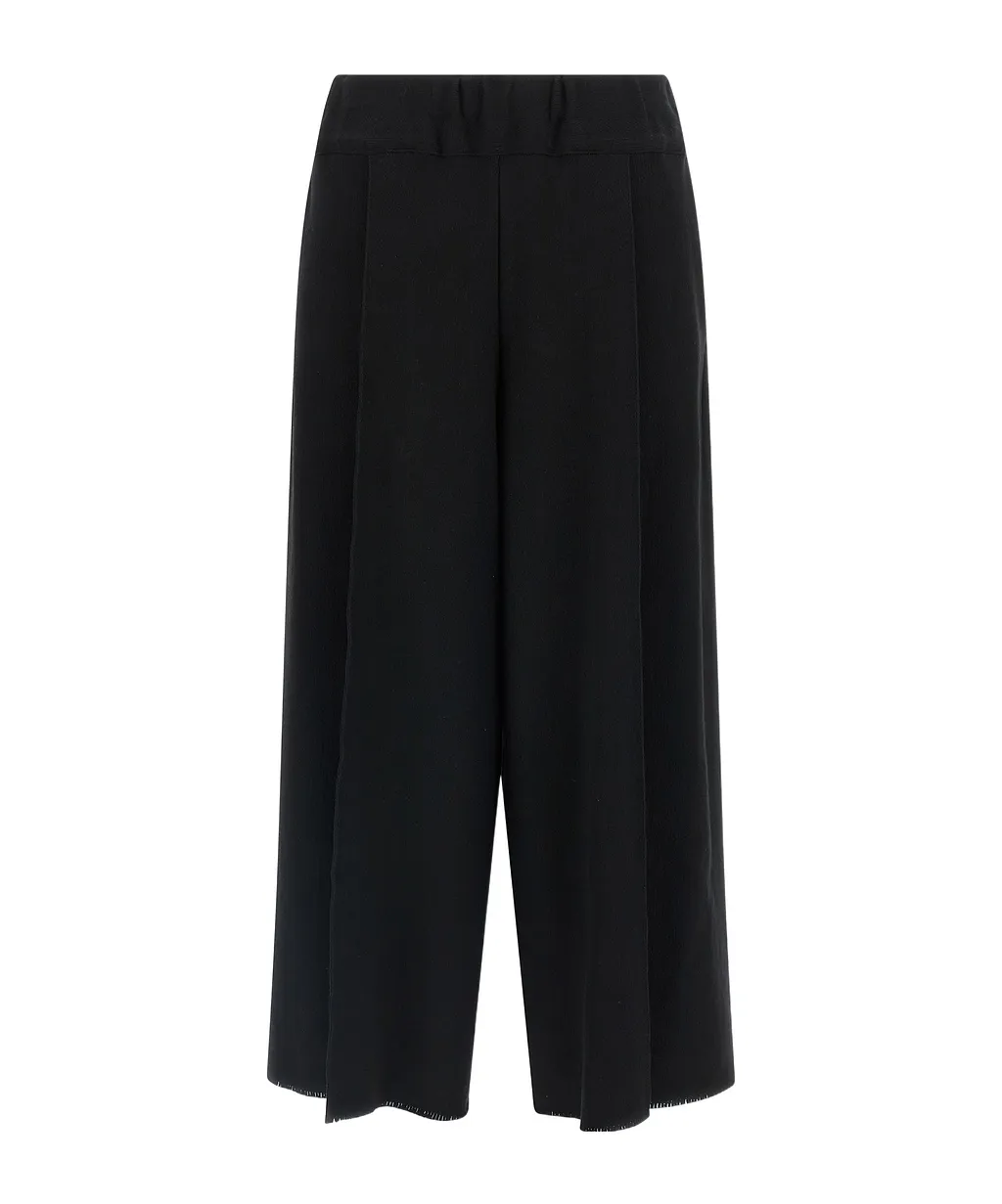 Issey Miyake Campagne Cropped Wide-Leg Pants