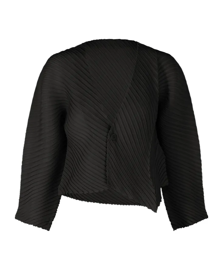 Button Pleated Blouse