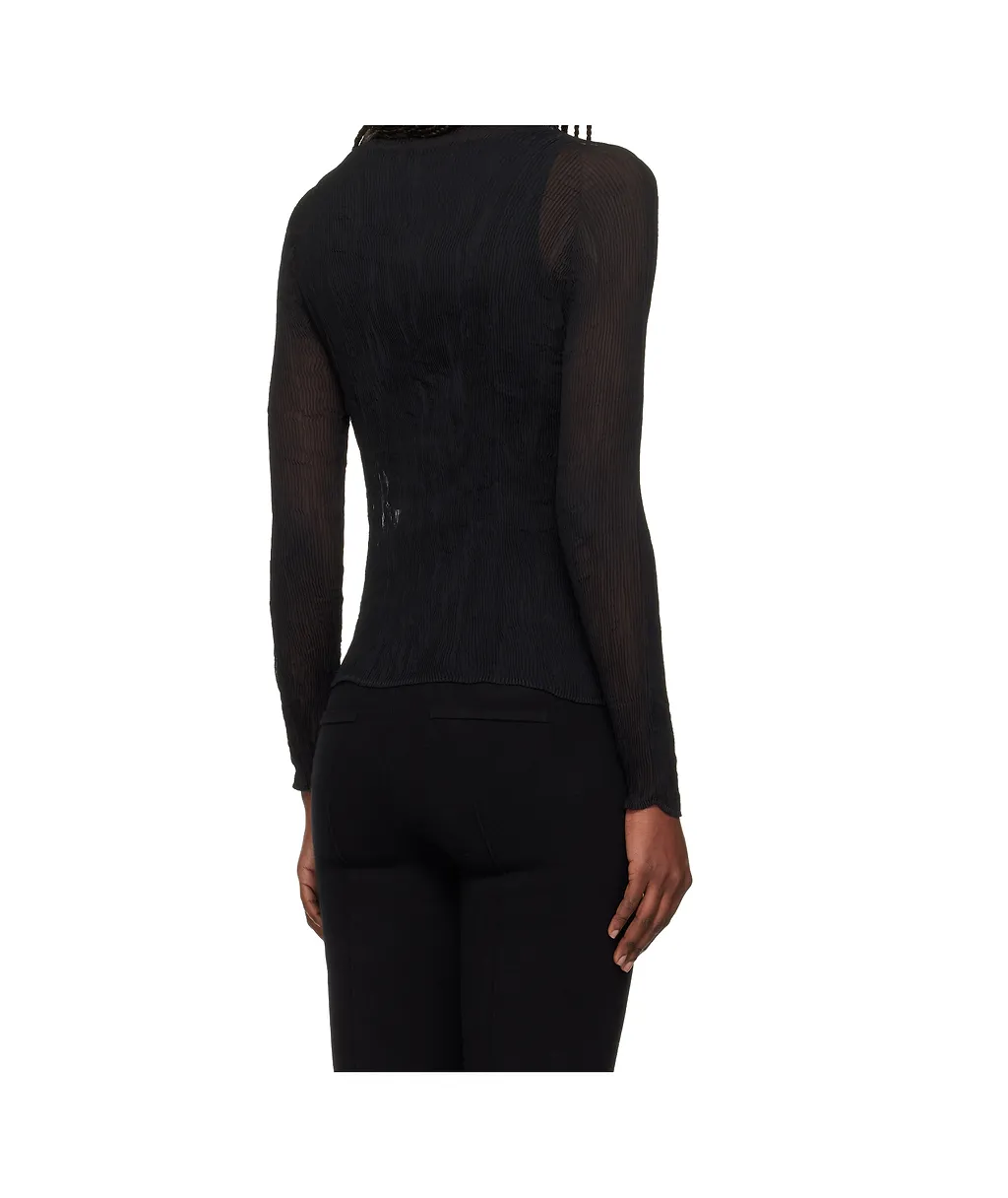 High-Neck Long-Sleeve Top