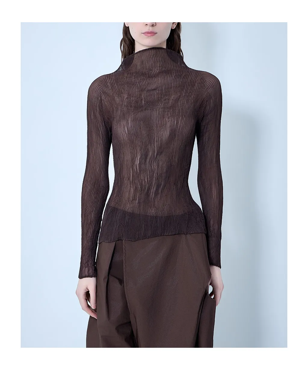 High-Neck Long-Sleeved Top