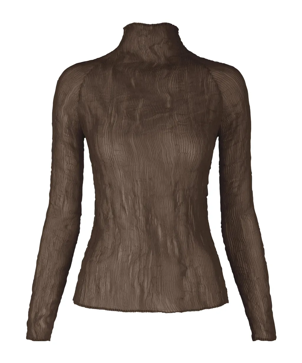 High-Neck Long-Sleeved Top