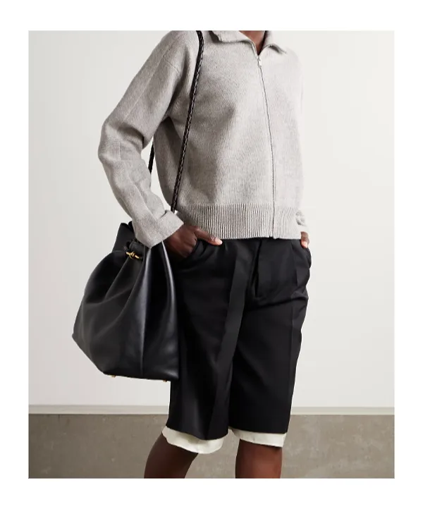 High-Neck Zip-Front Cardigan
