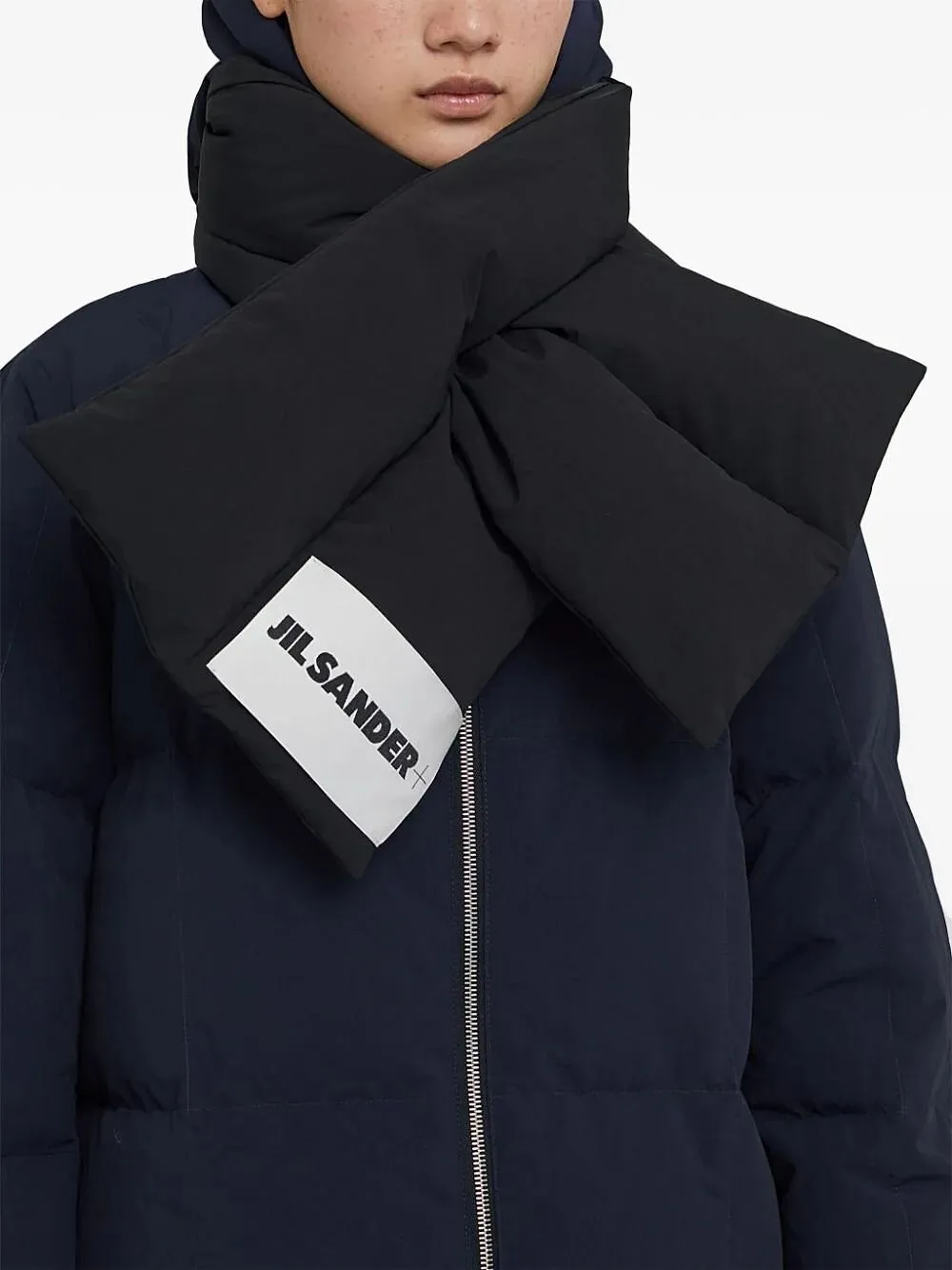 Jil Sander+ Logo Patch Down Scarf
