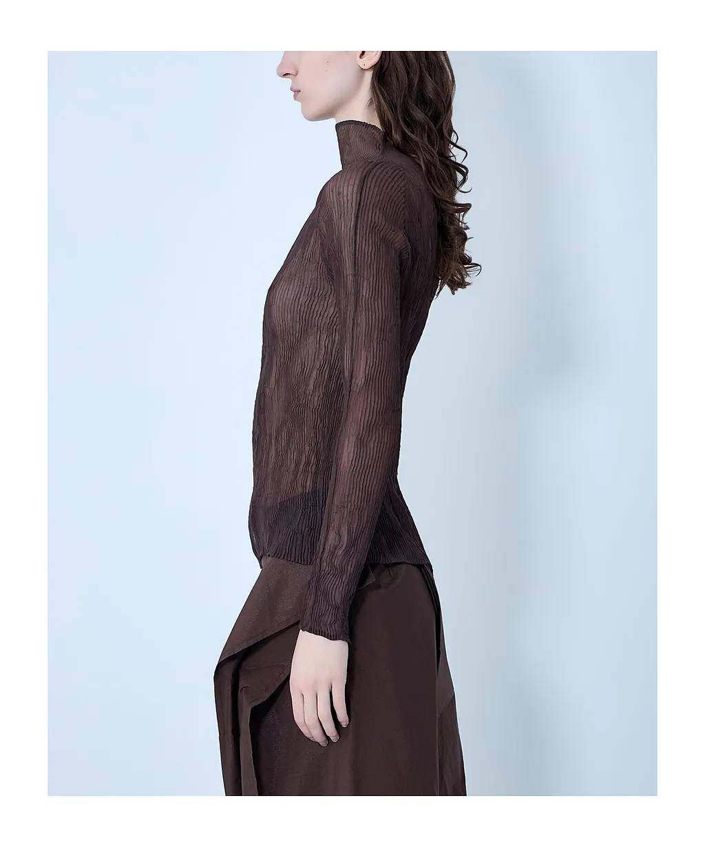 High-Neck Long-Sleeved Top