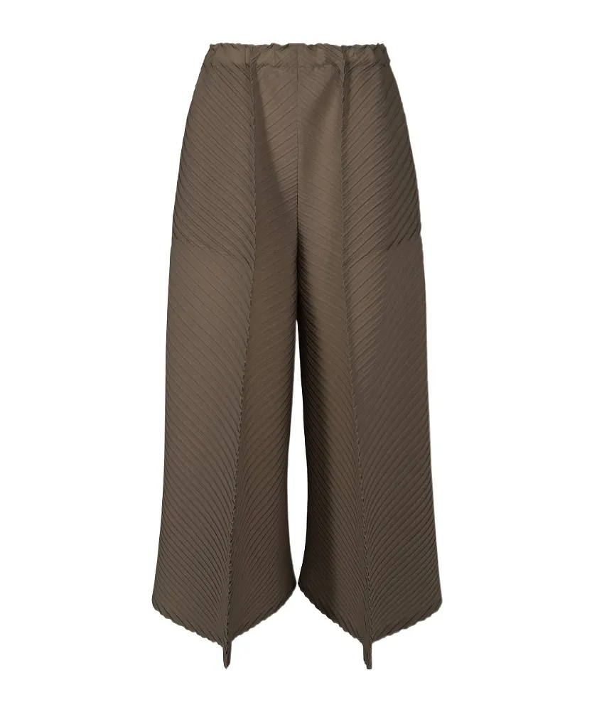 Issey Miyake Solid Pleated Pants