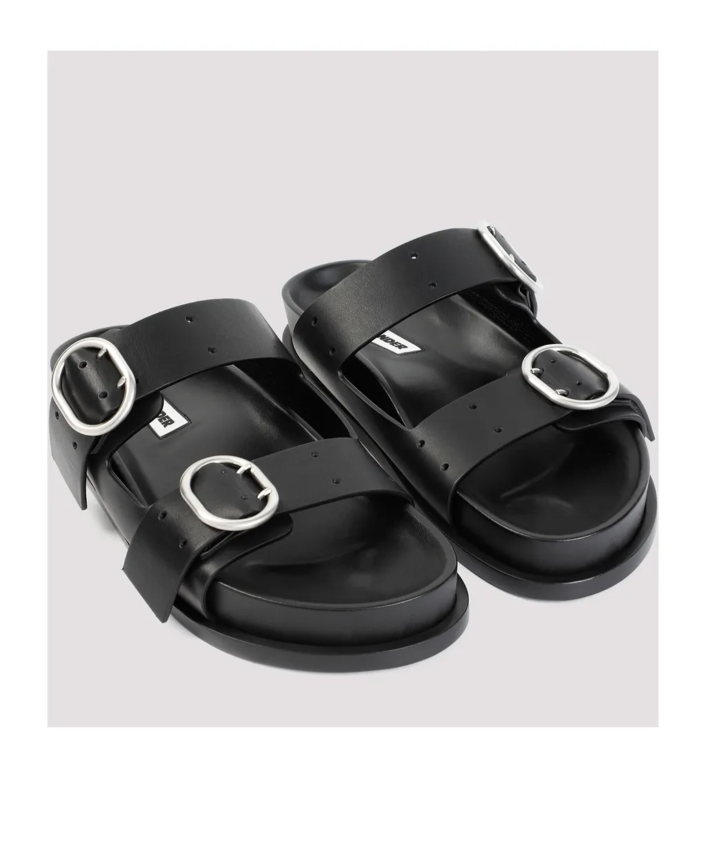 Jil Sander Double Buckled Open Toe Sandals