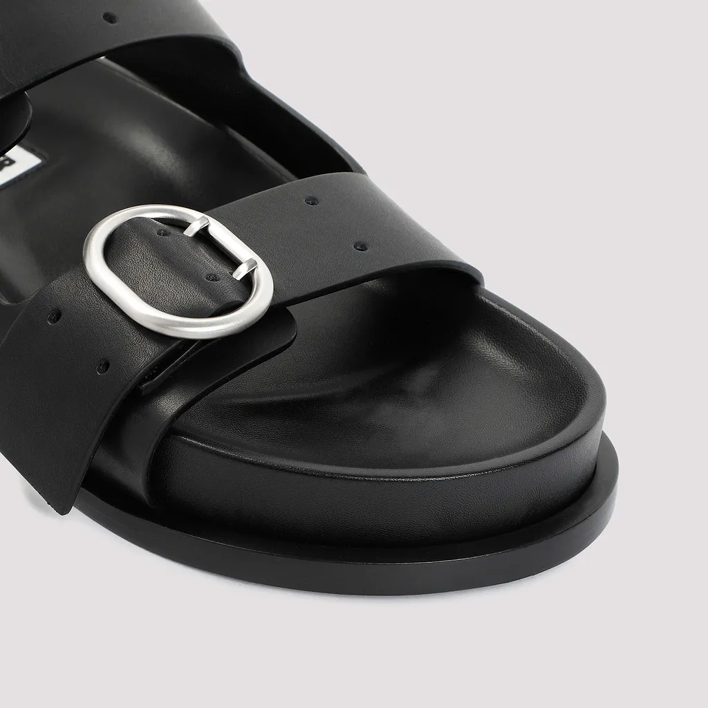 Jil Sander Double Buckled Open Toe Sandals