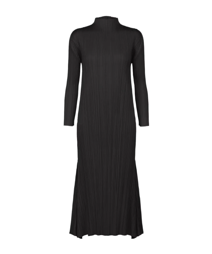 Ole! High-Neck A-Line Midi Dress