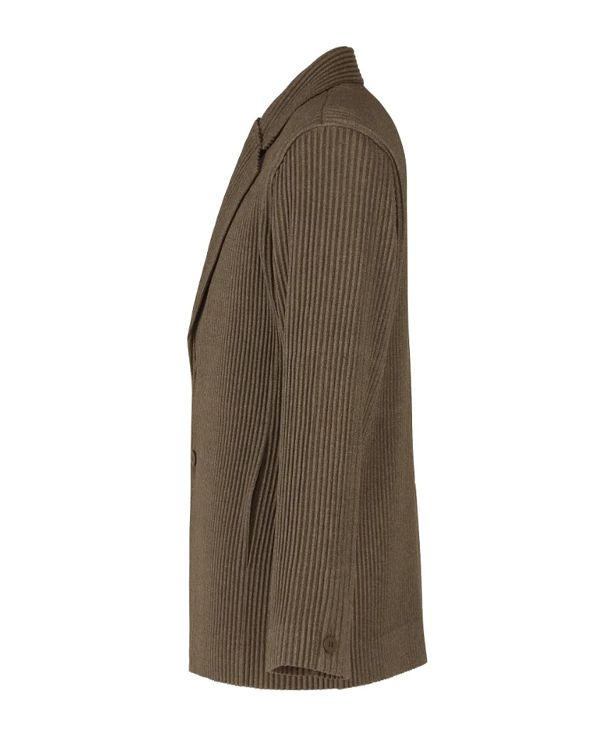 Plissé Notched-Lapel Jacket