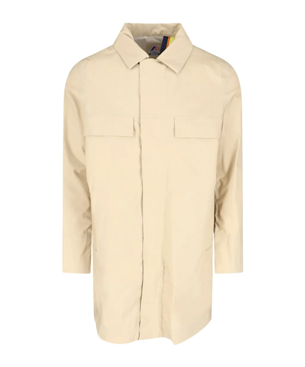 K-Way Three-Layer Poplin Coat
