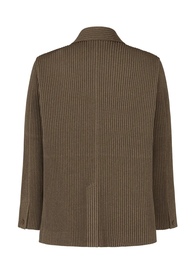 Plissé Notched-Lapel Jacket