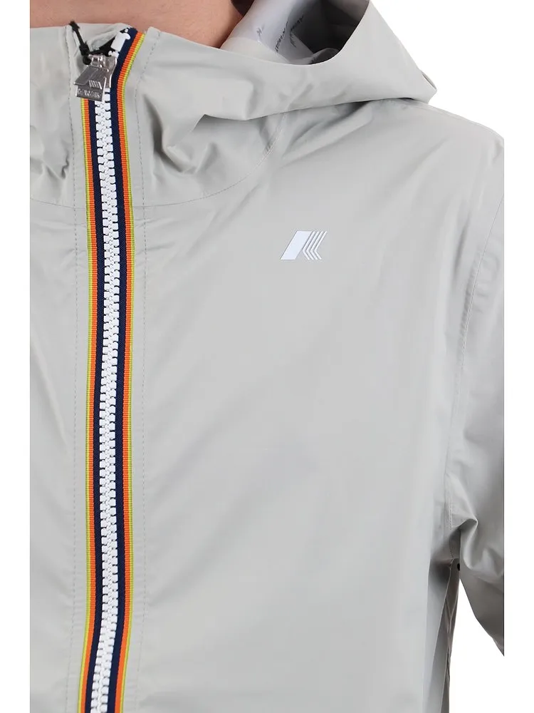 K-Way Logo Printed Hooded Zipped Jacket