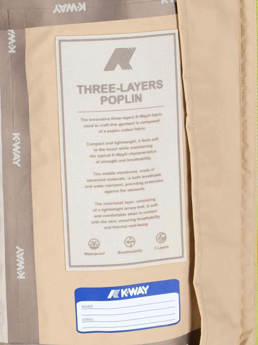 K-Way Three-Layer Poplin Coat