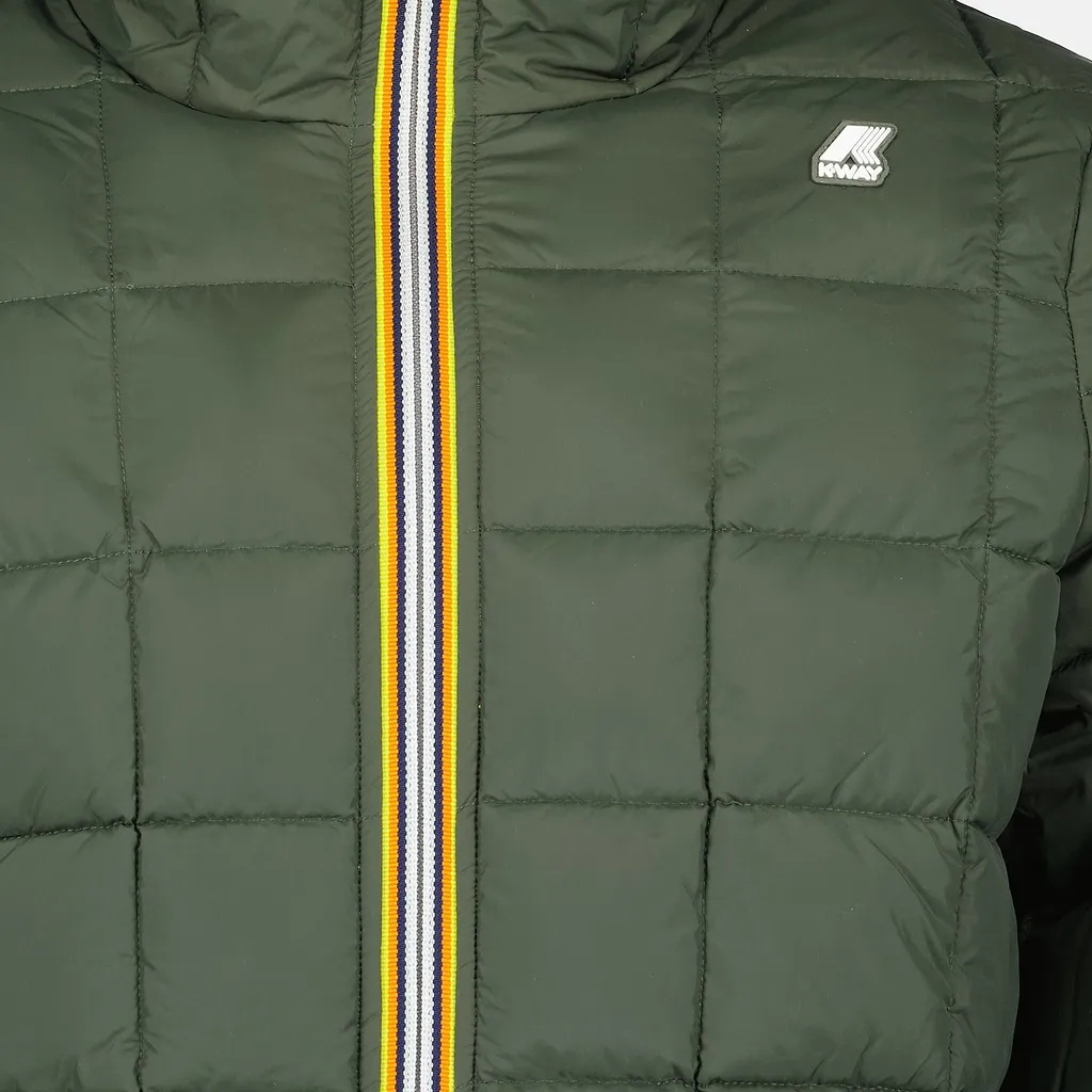 Logo-Patch Hooded Padded Jacket