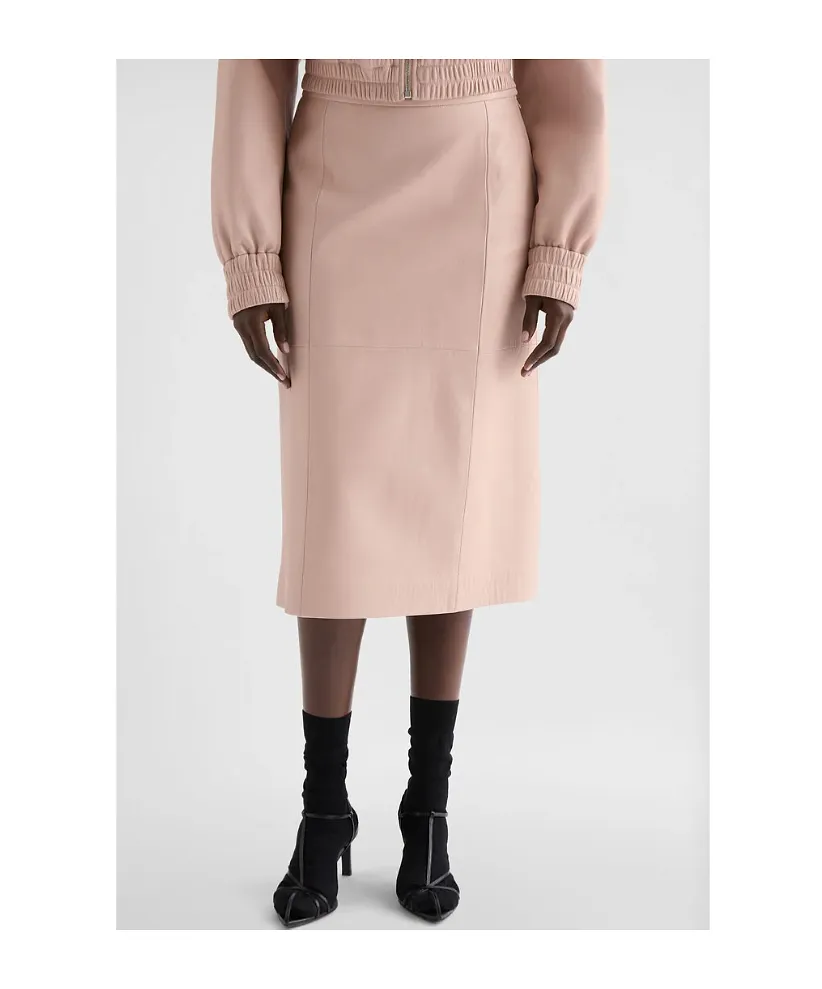 Jil Sander Midi Leather Skirt