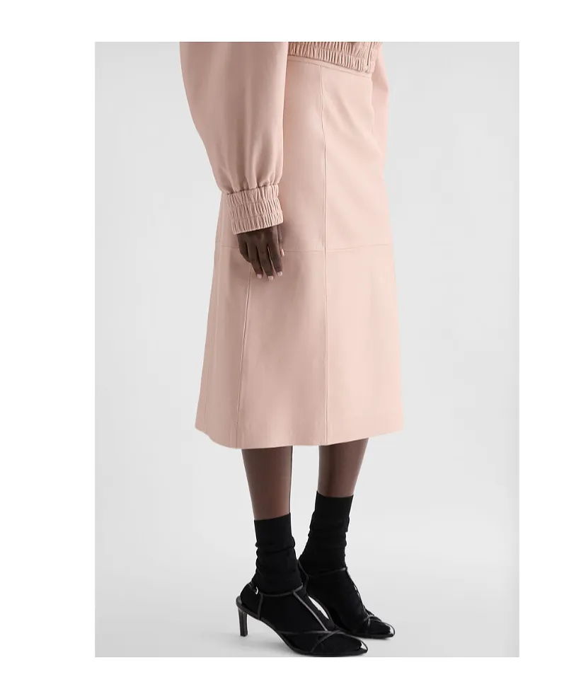 Jil Sander Midi Leather Skirt