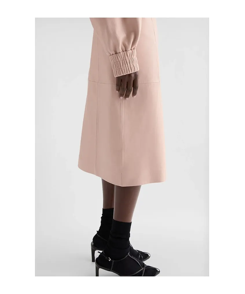 Jil Sander Midi Leather Skirt