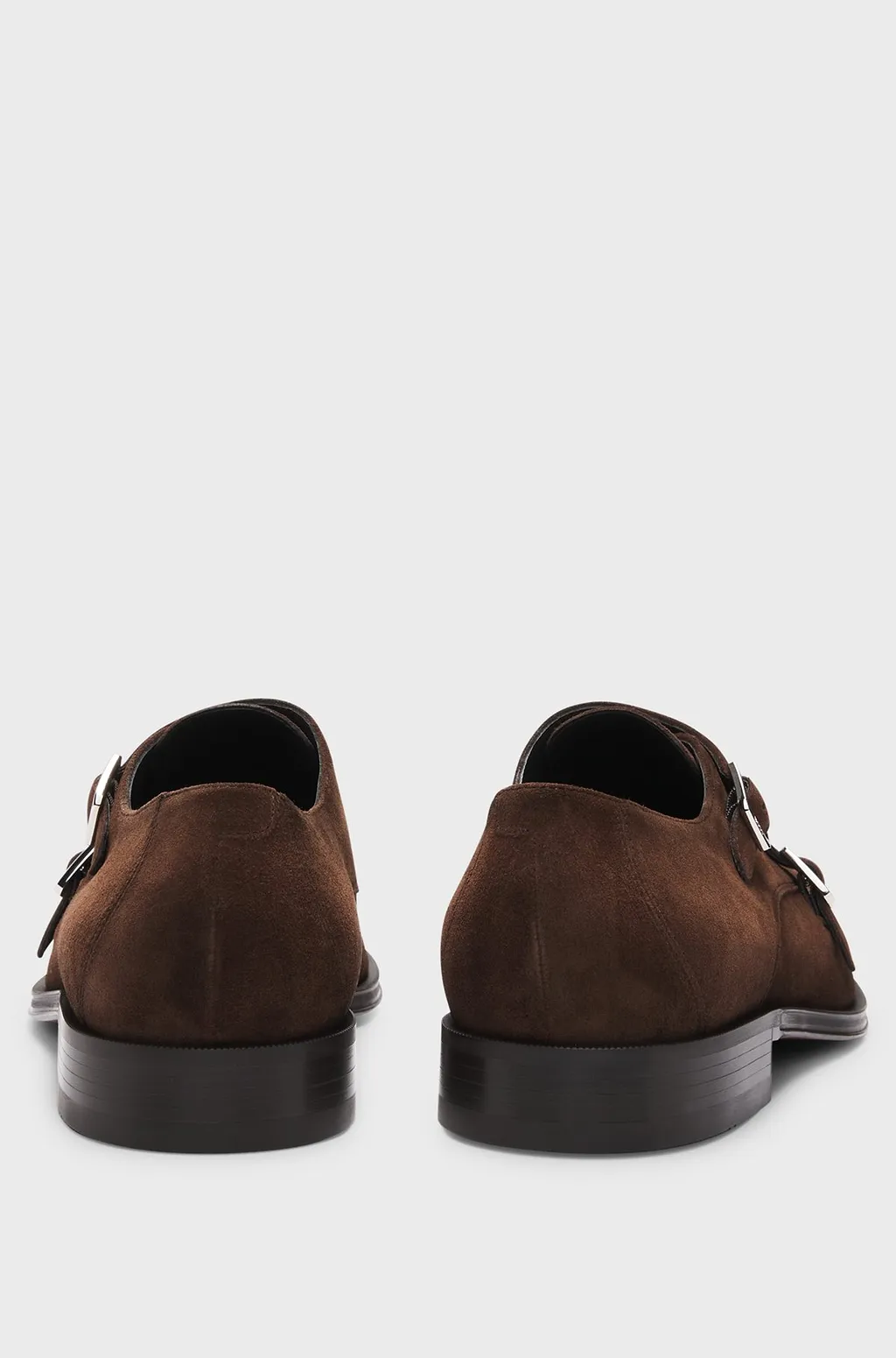 Suede Double-Breasted Monk Shoes