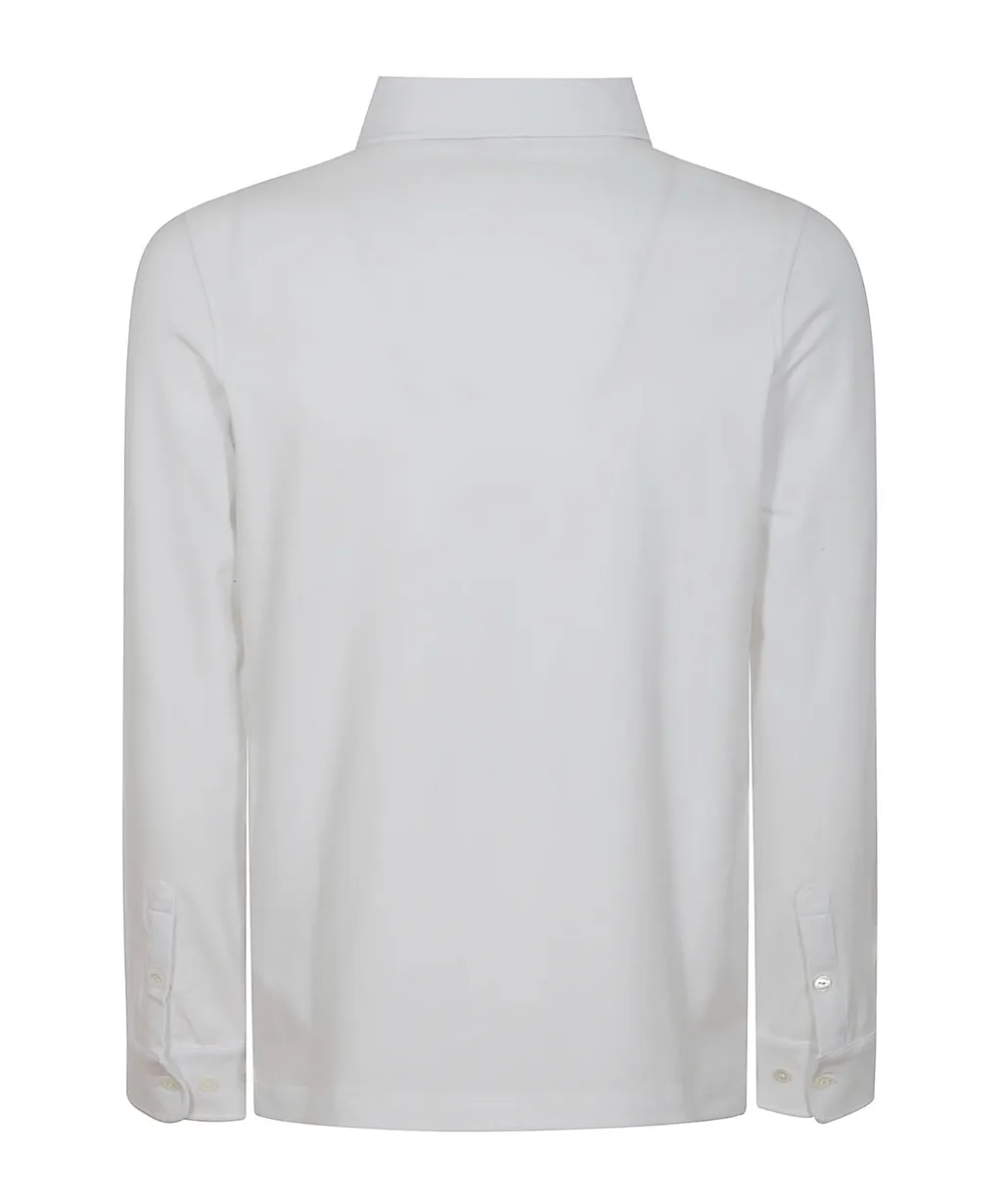 K-Way Long-Sleeved Straight Hem Polo Shirt