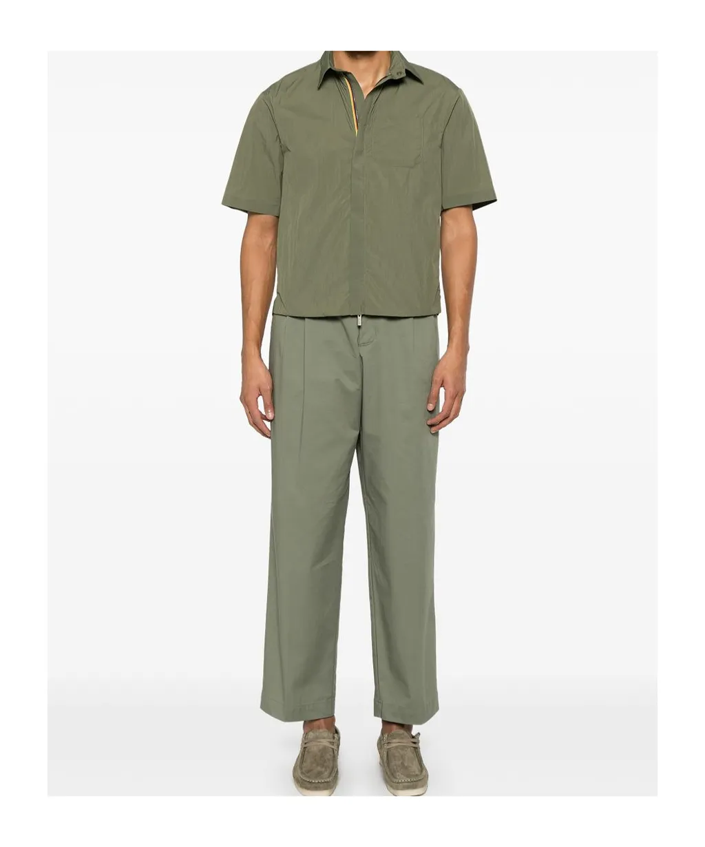 Zippered Short Sleeve Shirt