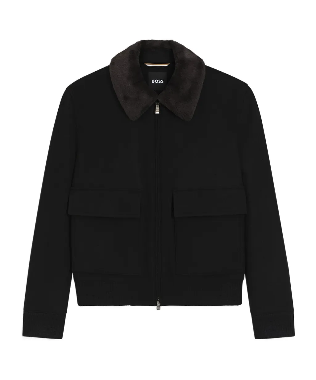 Wool Blend Lapel Casual Jacket