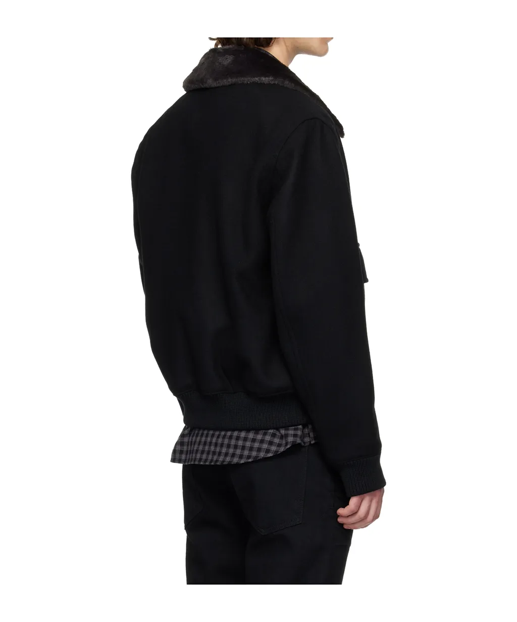 Wool Blend Lapel Casual Jacket