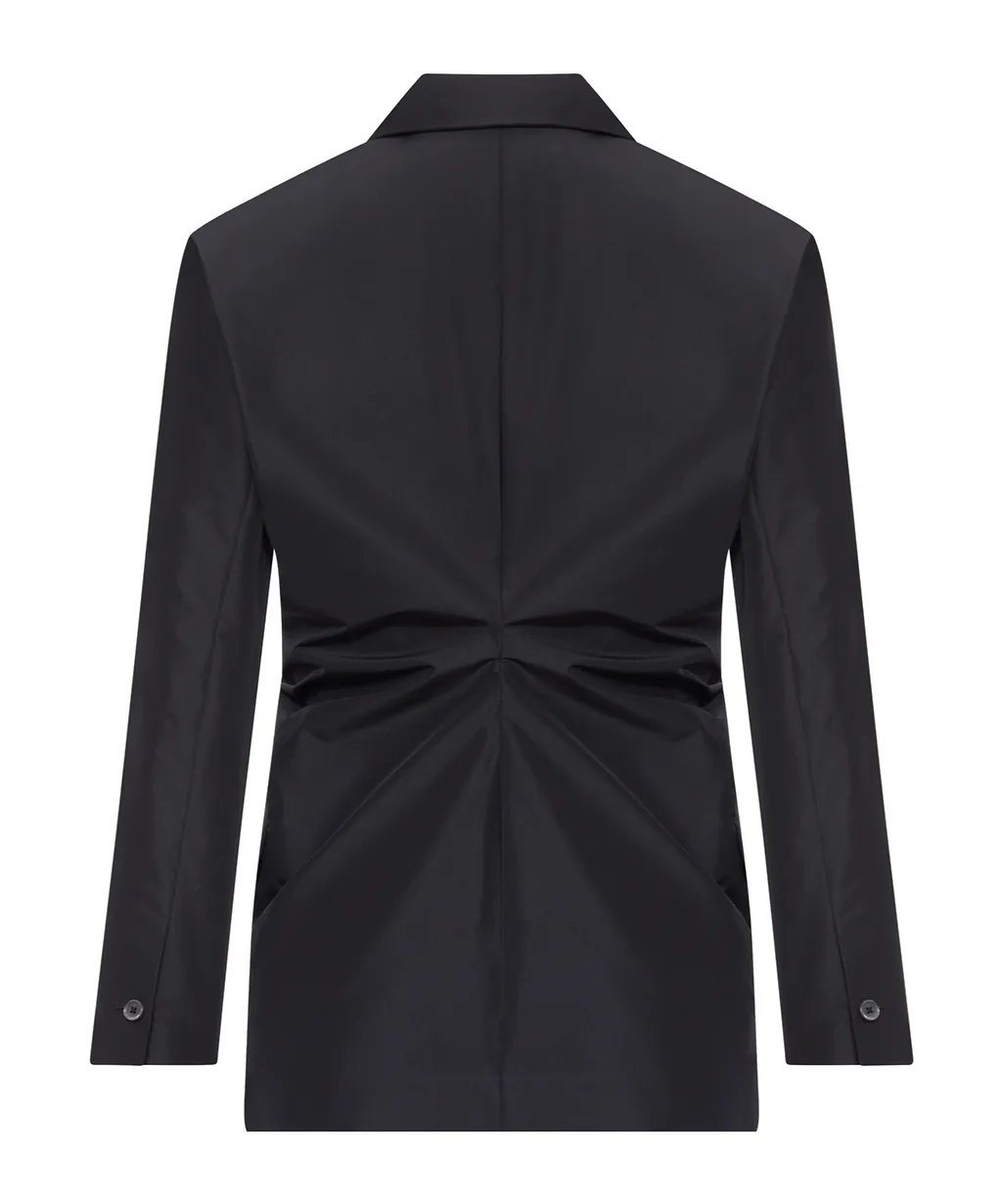 Jil Sander Single Breasted Pleated Detail Jacket